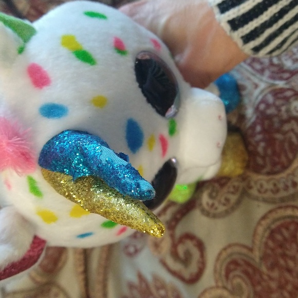 TY Beanie Valve HARMONIE the Speckled Unicorn Plush without Swing Tag. - Picture 9 of 17